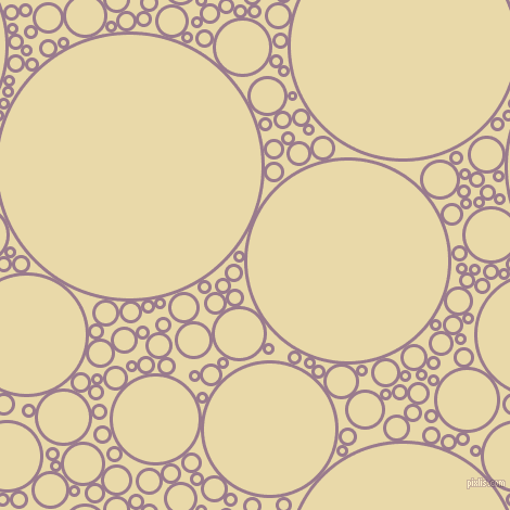 bubbles, circles, sponge, big, medium, small, 3 pixel line width, Mountbatten Pink and Sidecar circles bubbles sponge soap seamless tileable