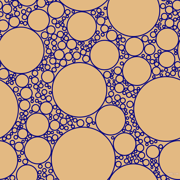 bubbles, circles, sponge, big, medium, small, 3 pixel line width, Navy and Maize circles bubbles sponge soap seamless tileable