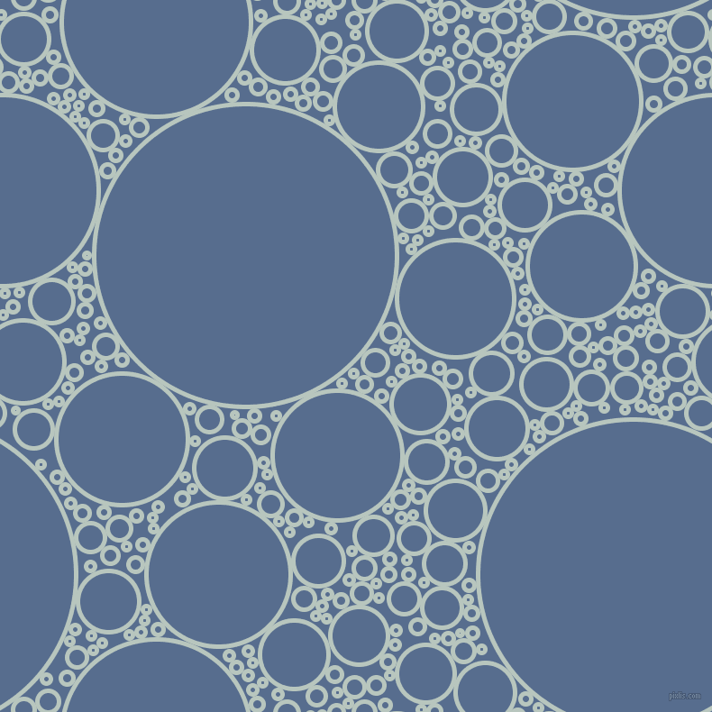 bubbles, circles, sponge, big, medium, small, 5 pixel line width, Nebula and Kashmir Blue circles bubbles sponge soap seamless tileable