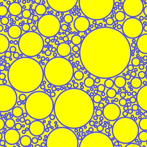 bubbles, circles, sponge, big, medium, small, 5 pixel line width, Neon Blue and Yellow circles bubbles sponge soap seamless tileable