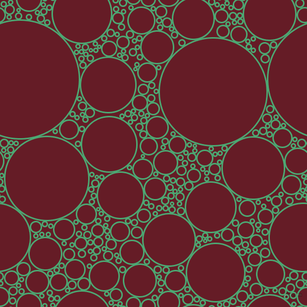 bubbles, circles, sponge, big, medium, small, 3 pixel line width, Ocean Green and Pohutukawa circles bubbles sponge soap seamless tileable
