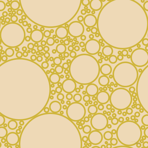 bubbles, circles, sponge, big, medium, small, 5 pixel line width, Old Gold and Champagne circles bubbles sponge soap seamless tileable