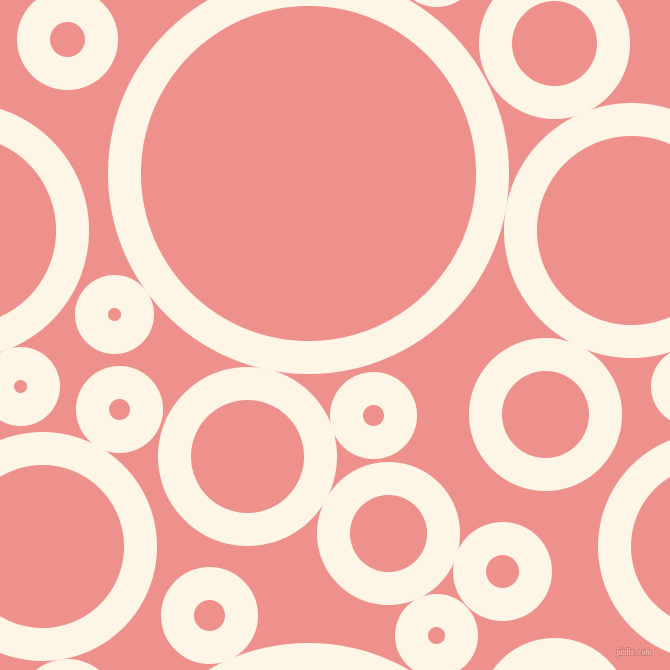 bubbles, circles, sponge, big, medium, small, 33 pixel line width, Old Lace and Sweet Pink circles bubbles sponge soap seamless tileable