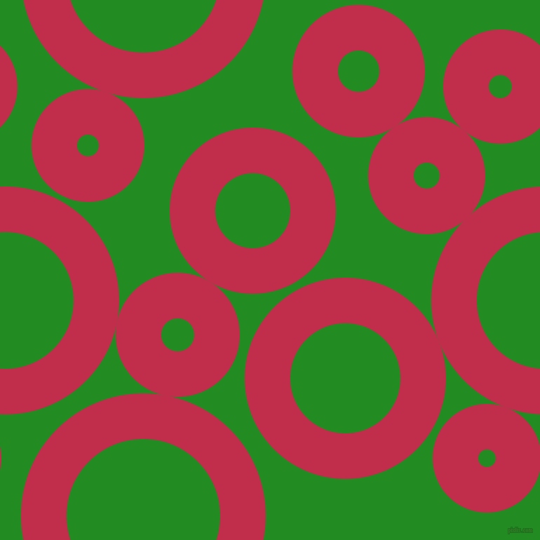 bubbles, circles, sponge, big, medium, small, 65 pixel line width, Old Rose and Forest Green circles bubbles sponge soap seamless tileable