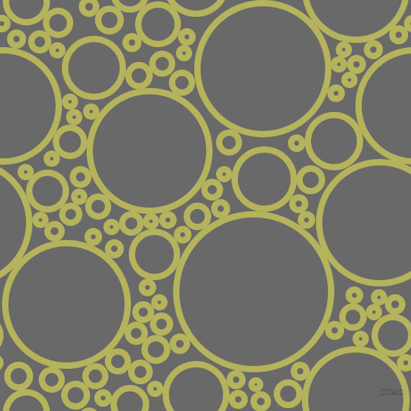 bubbles, circles, sponge, big, medium, small, 9 pixel line width, Olive Green and Dim Gray circles bubbles sponge soap seamless tileable