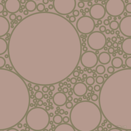 bubbles, circles, sponge, big, medium, small, 5 pixel line width, Olive Haze and Del Rio circles bubbles sponge soap seamless tileable