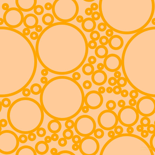 bubbles, circles, sponge, big, medium, small, 9 pixel line width, Orange and Peach-Orange circles bubbles sponge soap seamless tileable
