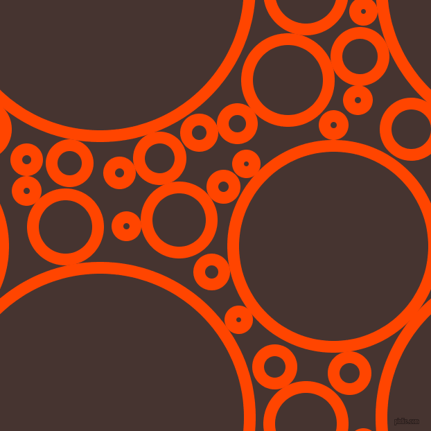 bubbles, circles, sponge, big, medium, small, 17 pixel line width, Orange Red and Cedar circles bubbles sponge soap seamless tileable