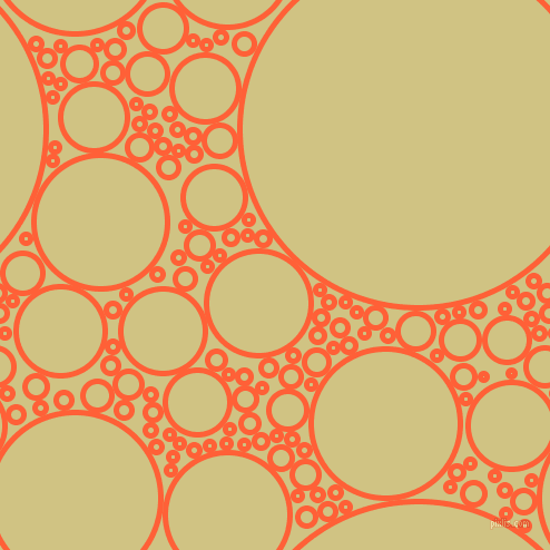 bubbles, circles, sponge, big, medium, small, 5 pixel line width, Outrageous Orange and Winter Hazel circles bubbles sponge soap seamless tileable