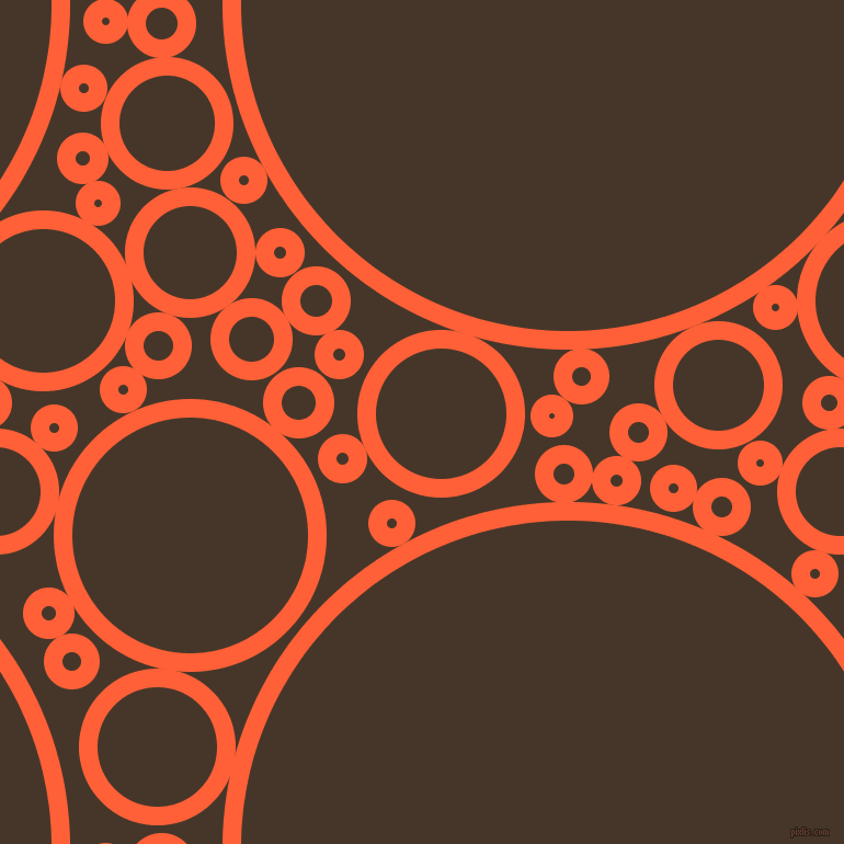 bubbles, circles, sponge, big, medium, small, 17 pixel line width, Outrageous Orange and Woodburn circles bubbles sponge soap seamless tileable