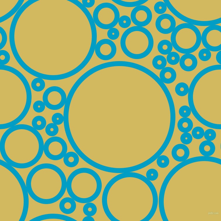 bubbles, circles, sponge, big, medium, small, 17 pixel line width, Pacific Blue and Tacha circles bubbles sponge soap seamless tileable