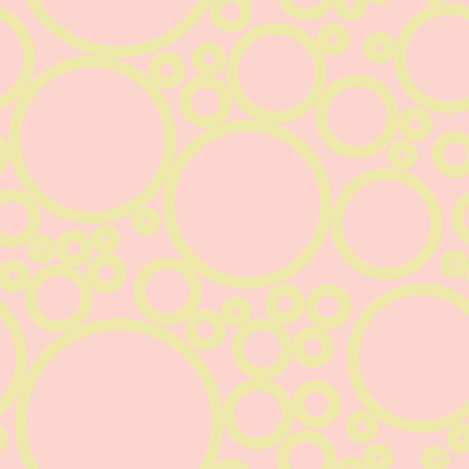 bubbles, circles, sponge, big, medium, small, 17 pixel line width, Pale Goldenrod and Cosmos circles bubbles sponge soap seamless tileable