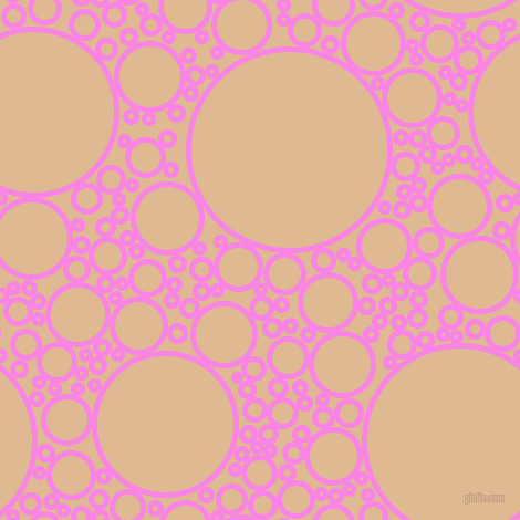 bubbles, circles, sponge, big, medium, small, 5 pixel line width, Pale Magenta and Pancho circles bubbles sponge soap seamless tileable