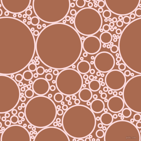 bubbles, circles, sponge, big, medium, small, 5 pixel line width, Pale Pink and Sante Fe circles bubbles sponge soap seamless tileable