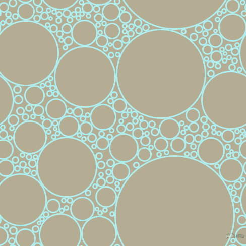 bubbles, circles, sponge, big, medium, small, 3 pixel line width, Pale Turquoise and Bison Hide circles bubbles sponge soap seamless tileable