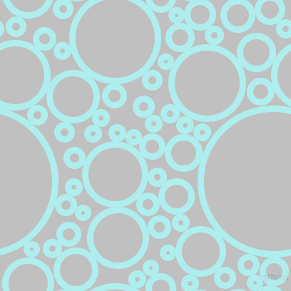 bubbles, circles, sponge, big, medium, small, 9 pixel line width, Pale Turquoise and Silver circles bubbles sponge soap seamless tileable