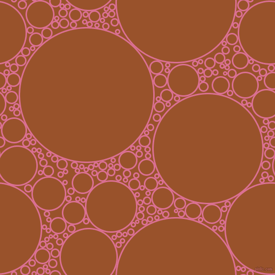 bubbles, circles, sponge, big, medium, small, 3 pixel line width, Pale Violet Red and Hawaiian Tan circles bubbles sponge soap seamless tileable