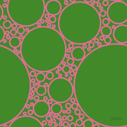bubbles, circles, sponge, big, medium, small, 5 pixel line width, Pale Violet Red and La Palma circles bubbles sponge soap seamless tileable