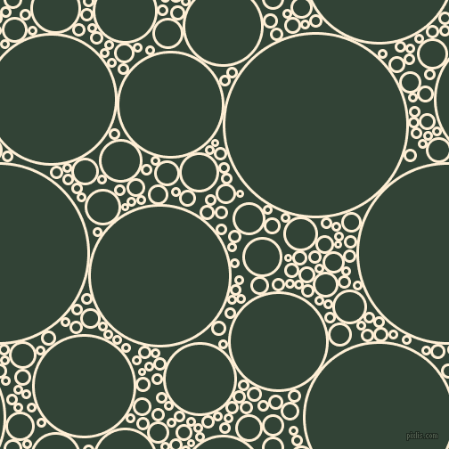 bubbles, circles, sponge, big, medium, small, 3 pixel line width, Papaya Whip and Timber Green circles bubbles sponge soap seamless tileable