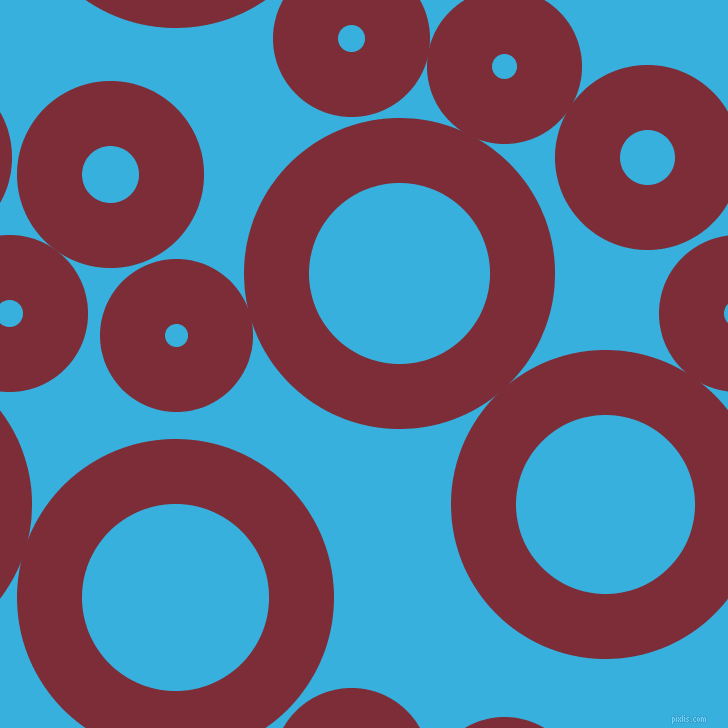 bubbles, circles, sponge, big, medium, small, 65 pixel line width, Paprika and Summer Sky circles bubbles sponge soap seamless tileable