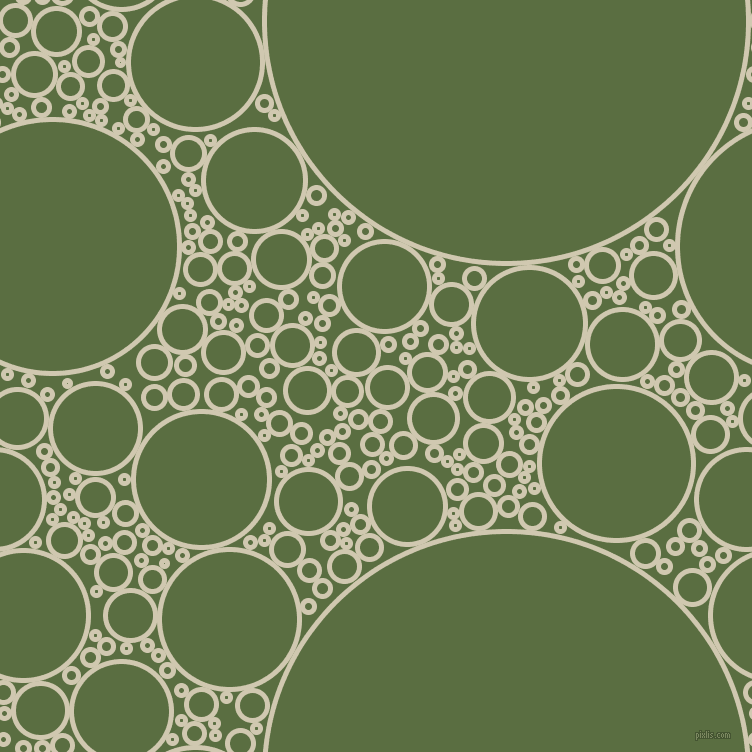 bubbles, circles, sponge, big, medium, small, 5 pixel line width, Parchment and Chalet Green circles bubbles sponge soap seamless tileable