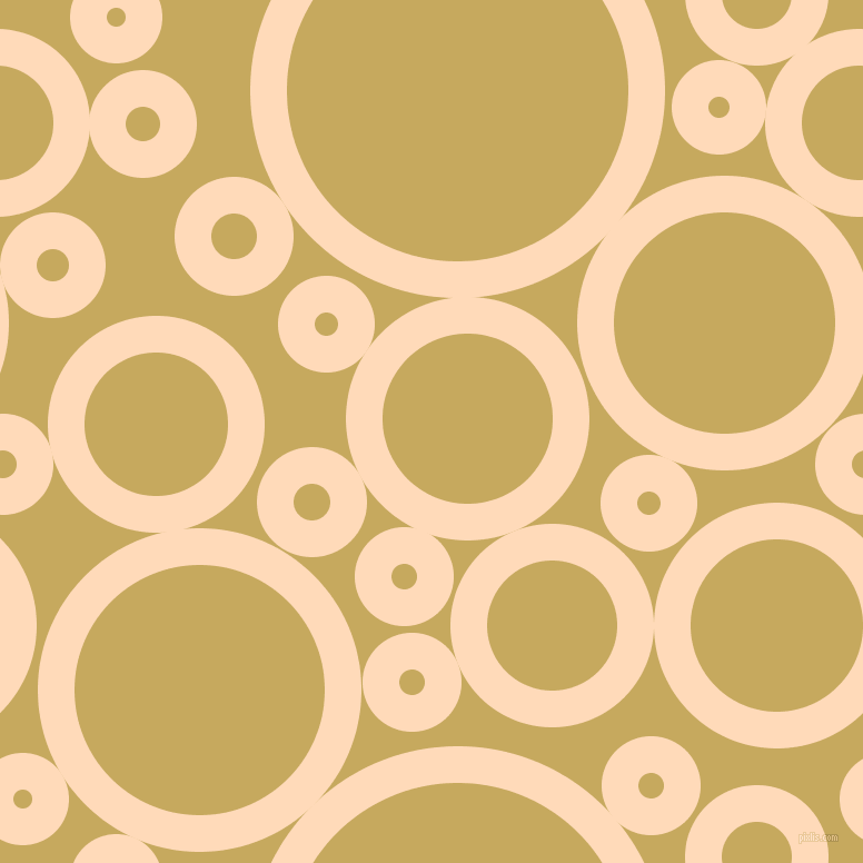 bubbles, circles, sponge, big, medium, small, 33 pixel line width, Peach Puff and Laser circles bubbles sponge soap seamless tileable