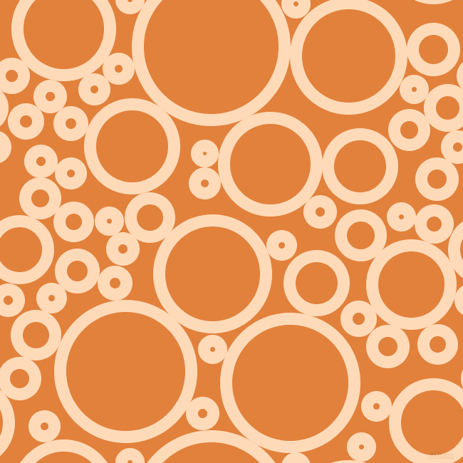 bubbles, circles, sponge, big, medium, small, 17 pixel line width, Peach Puff and Tree Poppy circles bubbles sponge soap seamless tileable