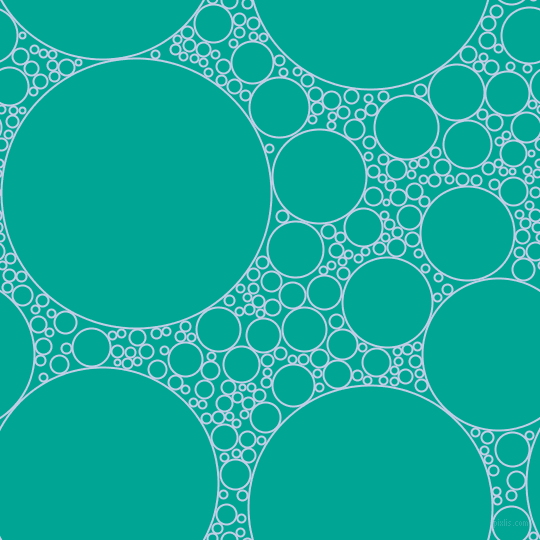 bubbles, circles, sponge, big, medium, small, 2 pixel line width, Periwinkle and Persian Green circles bubbles sponge soap seamless tileable
