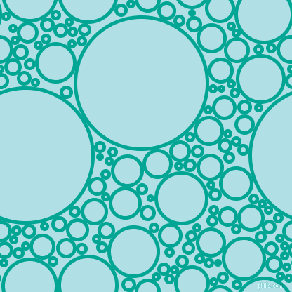 bubbles, circles, sponge, big, medium, small, 5 pixel line width, Persian Green and Powder Blue circles bubbles sponge soap seamless tileable