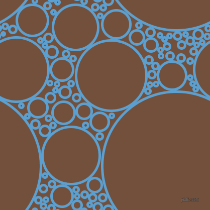 bubbles, circles, sponge, big, medium, small, 5 pixel line width, Picton Blue and Old Copper circles bubbles sponge soap seamless tileable