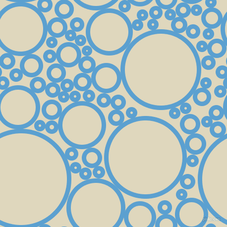 bubbles, circles, sponge, big, medium, small, 9 pixel line width, Picton Blue and Wheatfield circles bubbles sponge soap seamless tileable