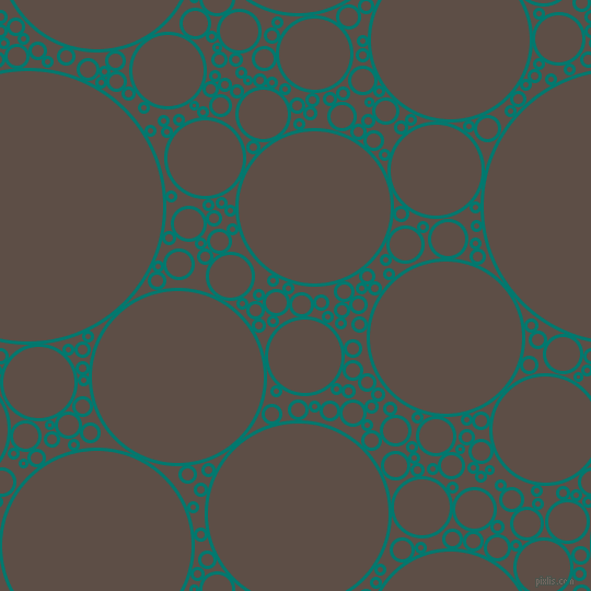 bubbles, circles, sponge, big, medium, small, 3 pixel line width, Pine Green and Saddle circles bubbles sponge soap seamless tileable