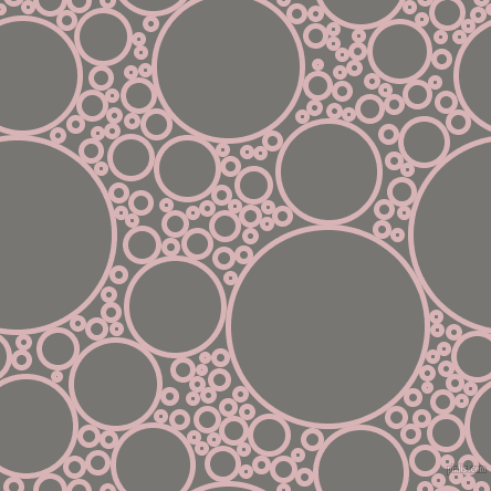 bubbles, circles, sponge, big, medium, small, 5 pixel line width, Pink Flare and Dove Grey circles bubbles sponge soap seamless tileable