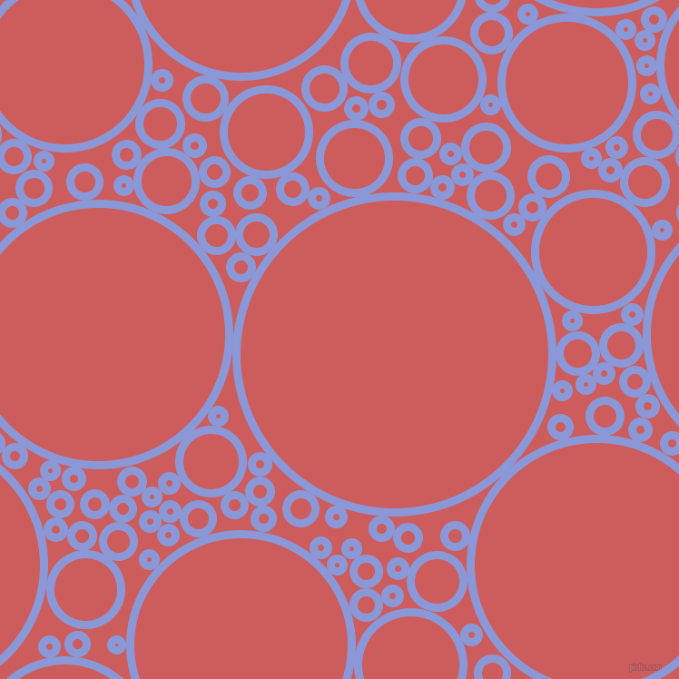 bubbles, circles, sponge, big, medium, small, 9 pixel line width, Portage and Indian Red circles bubbles sponge soap seamless tileable