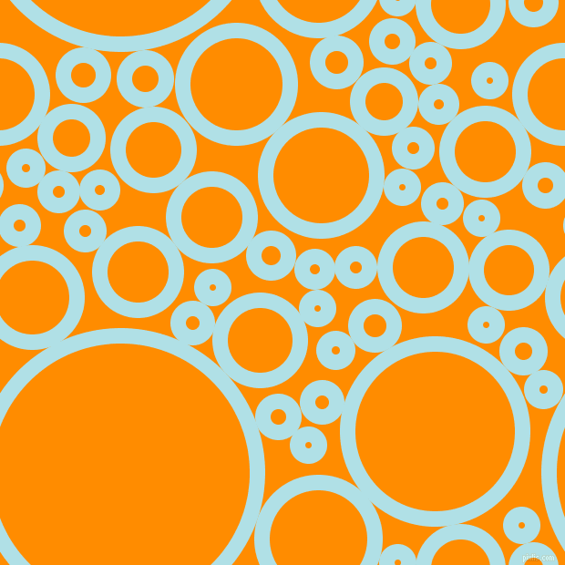 bubbles, circles, sponge, big, medium, small, 17 pixel line width, Powder Blue and Dark Orange circles bubbles sponge soap seamless tileable