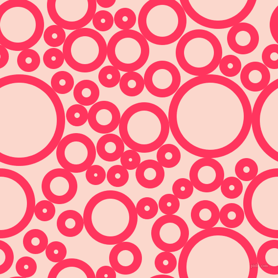 bubbles, circles, sponge, big, medium, small, 17 pixel line width, Radical Red and Cinderella circles bubbles sponge soap seamless tileable