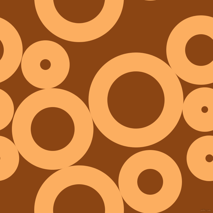 bubbles, circles, sponge, big, medium, small, 65 pixel line width, Rajah and Saddle Brown circles bubbles sponge soap seamless tileable