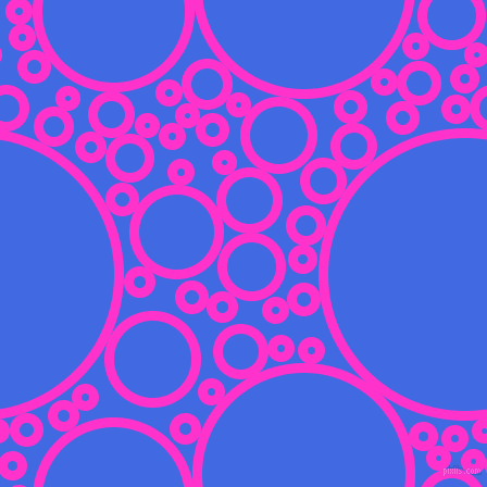 bubbles, circles, sponge, big, medium, small, 9 pixel line width, Razzle Dazzle Rose and Royal Blue circles bubbles sponge soap seamless tileable