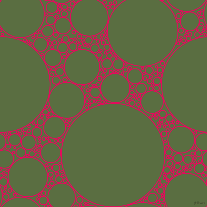 bubbles, circles, sponge, big, medium, small, 3 pixel line width, Razzmatazz and Chalet Green circles bubbles sponge soap seamless tileable