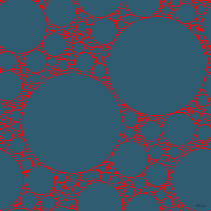 bubbles, circles, sponge, big, medium, small, 2 pixel line width, Red and Blumine circles bubbles sponge soap seamless tileable