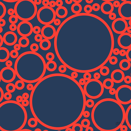 bubbles, circles, sponge, big, medium, small, 9 pixel line width, Red Orange and Catalina Blue circles bubbles sponge soap seamless tileable