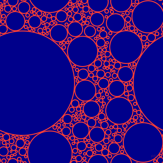 bubbles, circles, sponge, big, medium, small, 3 pixel line width, Red Orange and Dark Blue circles bubbles sponge soap seamless tileable