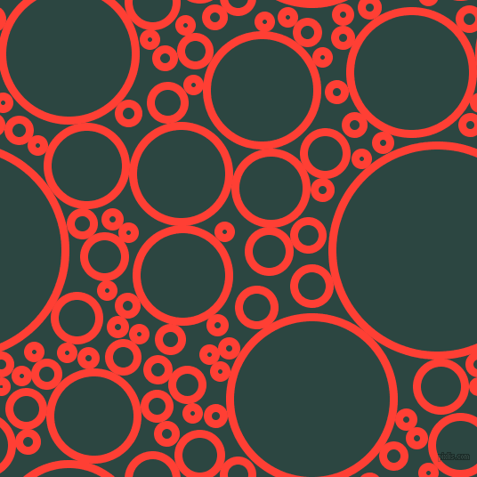 bubbles, circles, sponge, big, medium, small, 9 pixel line width, Red Orange and Gable Green circles bubbles sponge soap seamless tileable