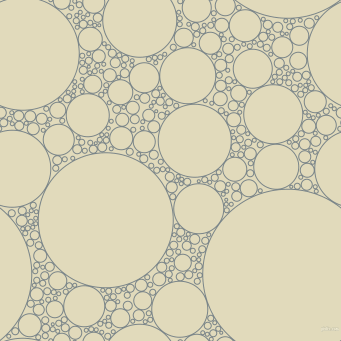 bubbles, circles, sponge, big, medium, small, 2 pixel line width, Regent Grey and Coconut Cream circles bubbles sponge soap seamless tileable