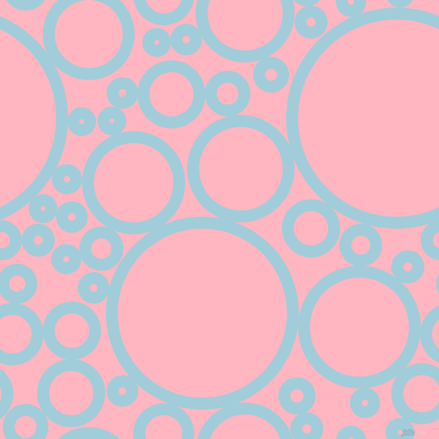 bubbles, circles, sponge, big, medium, small, 17 pixel line width, Regent St Blue and Light Pink circles bubbles sponge soap seamless tileable