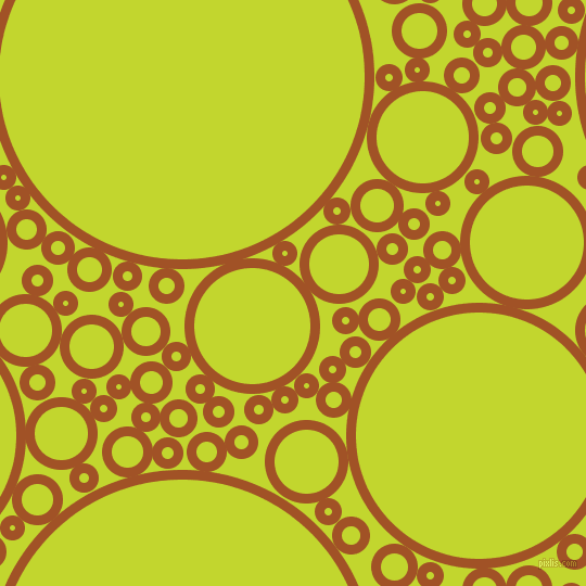 bubbles, circles, sponge, big, medium, small, 9 pixel line width, Rich Gold and Fuego circles bubbles sponge soap seamless tileable