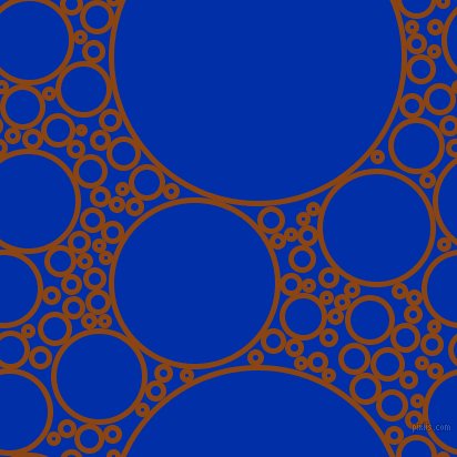 bubbles, circles, sponge, big, medium, small, 5 pixel line width, Saddle Brown and International Klein Blue circles bubbles sponge soap seamless tileable