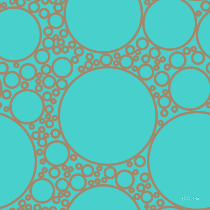 bubbles, circles, sponge, big, medium, small, 5 pixel line width, Sandal and Medium Turquoise circles bubbles sponge soap seamless tileable