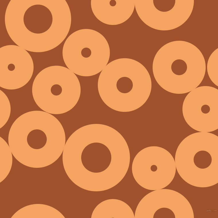 bubbles, circles, sponge, big, medium, small, 65 pixel line width, Sandy Brown and Sienna circles bubbles sponge soap seamless tileable