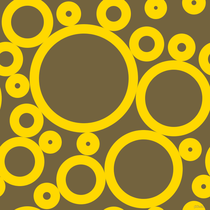 bubbles, circles, sponge, big, medium, small, 33 pixel line width, School Bus Yellow and Yellow Metal circles bubbles sponge soap seamless tileable